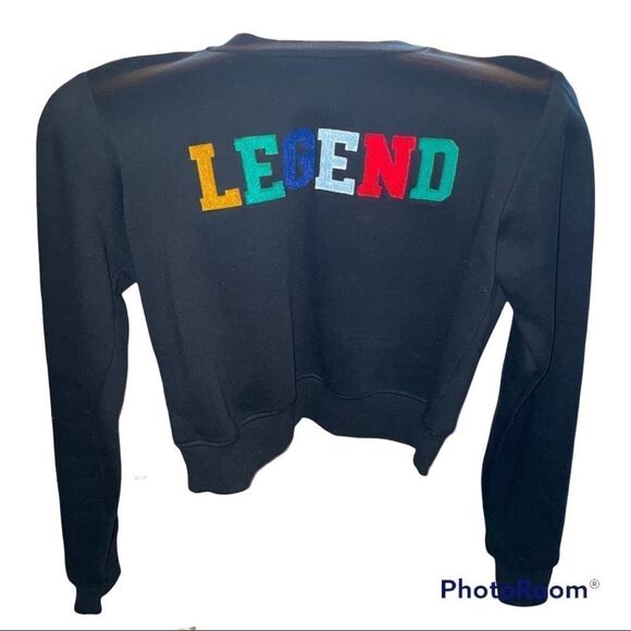 Black Legend Sweatshirt with Multicolor Lettering - Picture 3 of 5
